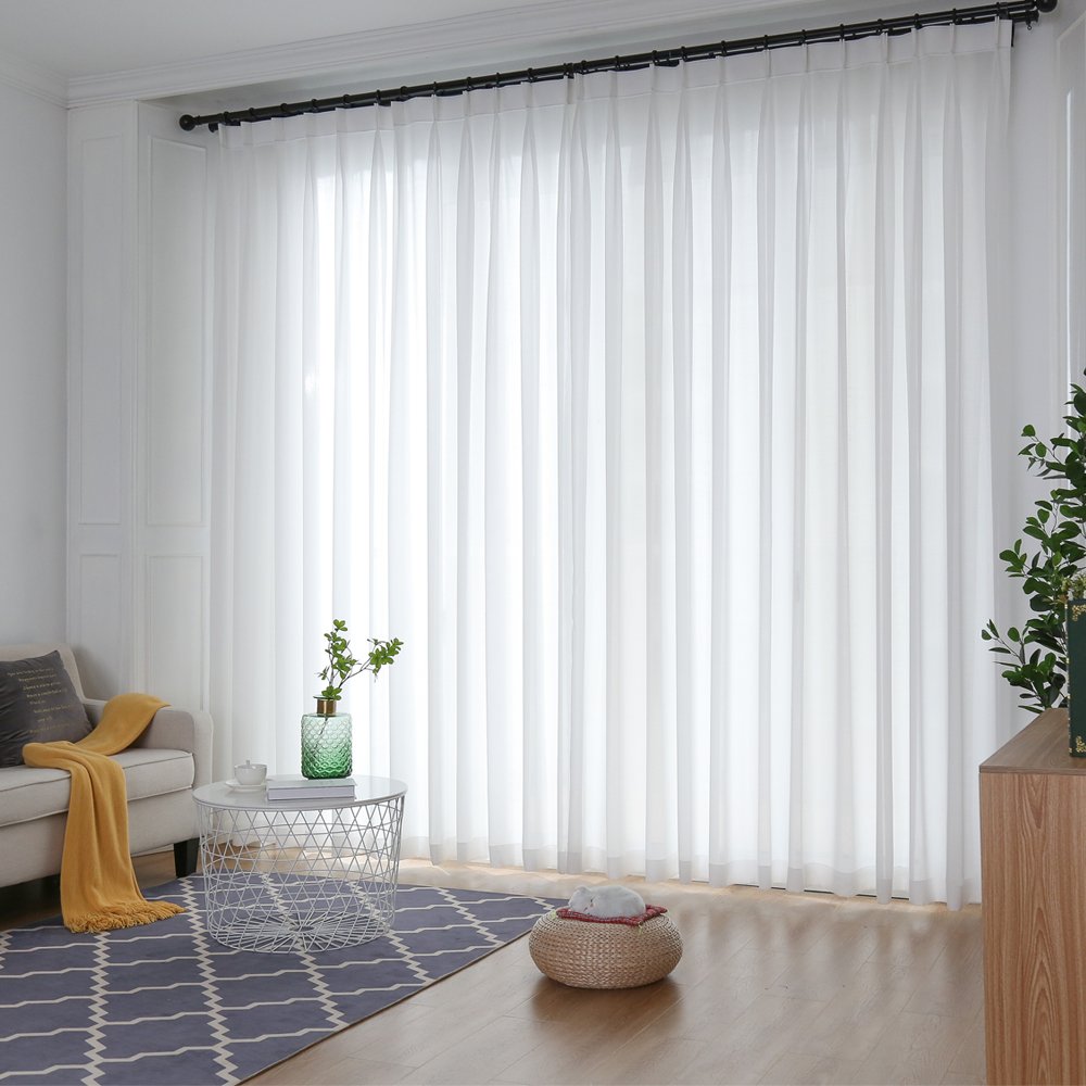 Ready Made curtain fabric supplier in China - Sheer Curtain Fluffy Snow Sheer