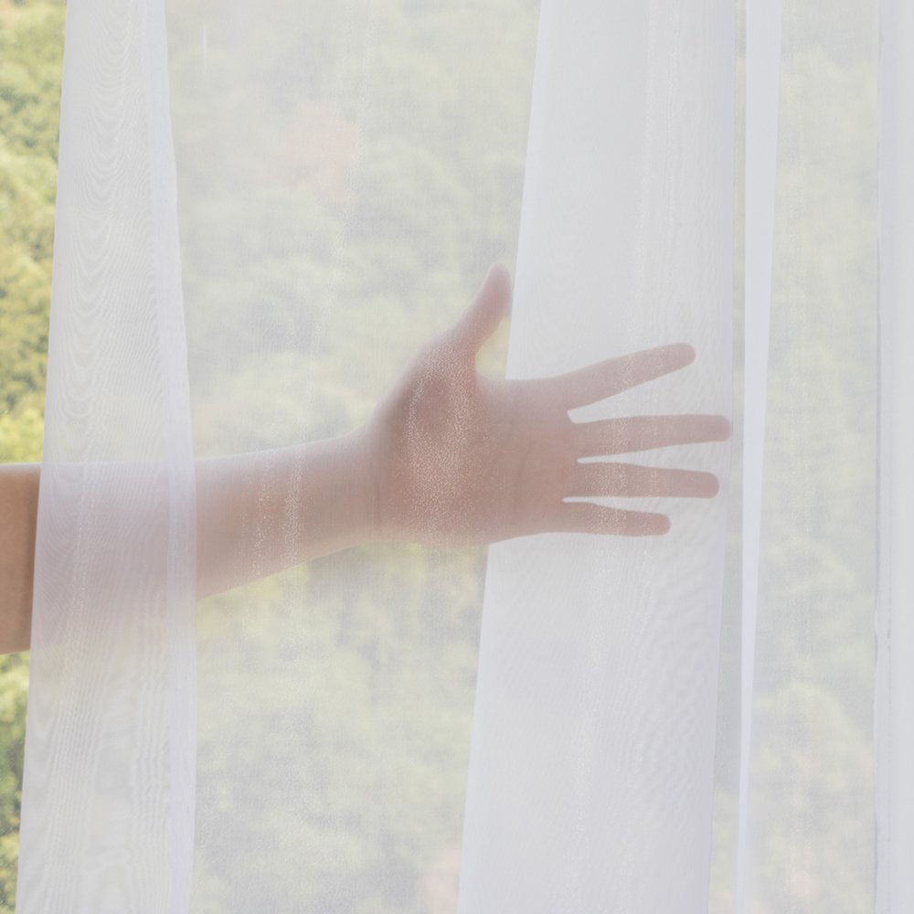 Sheer Curtain Terylene Sheer fabric texture view 3