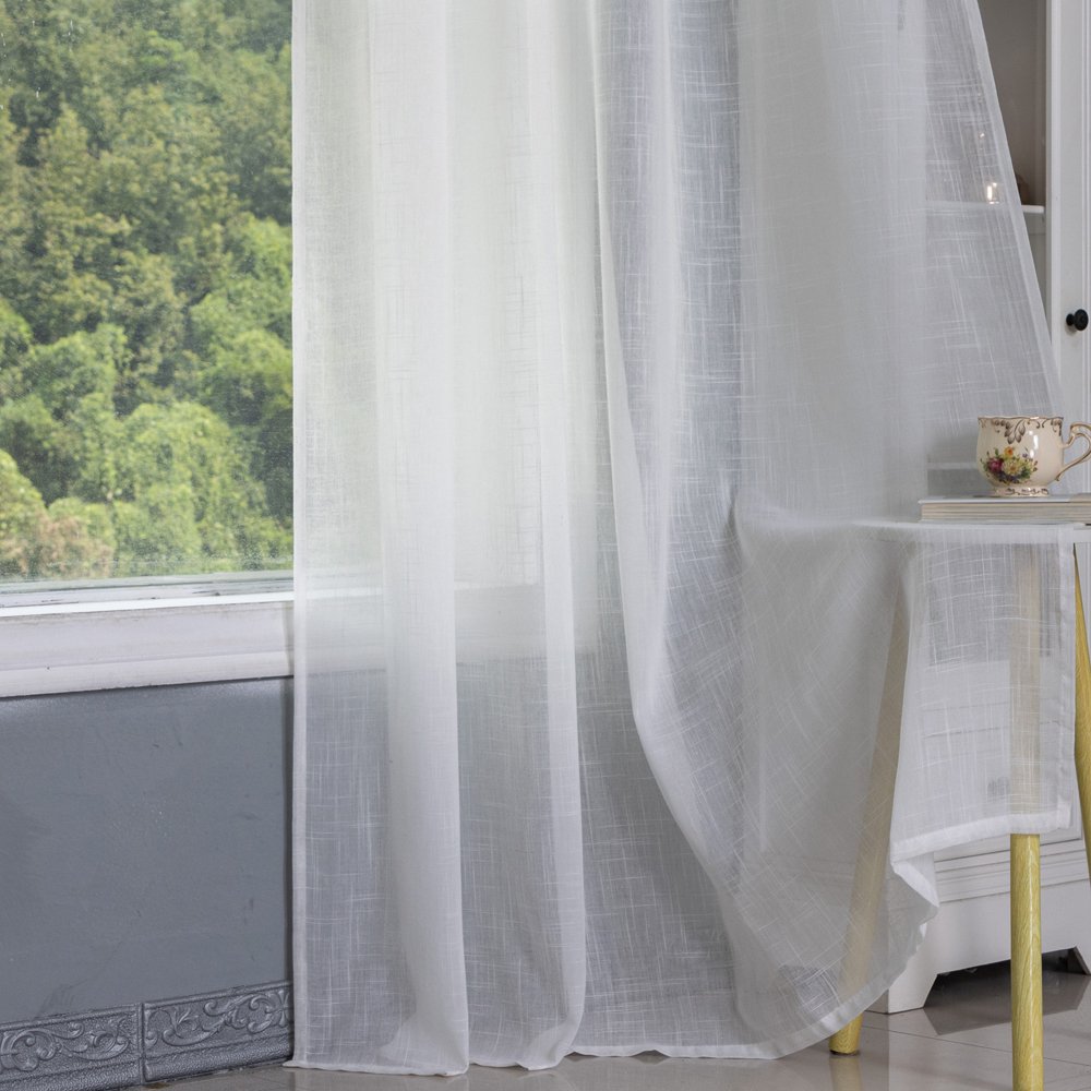 Ready Made curtain fabric supplier in China - Sheer Curtain 032 Bamboo Slub