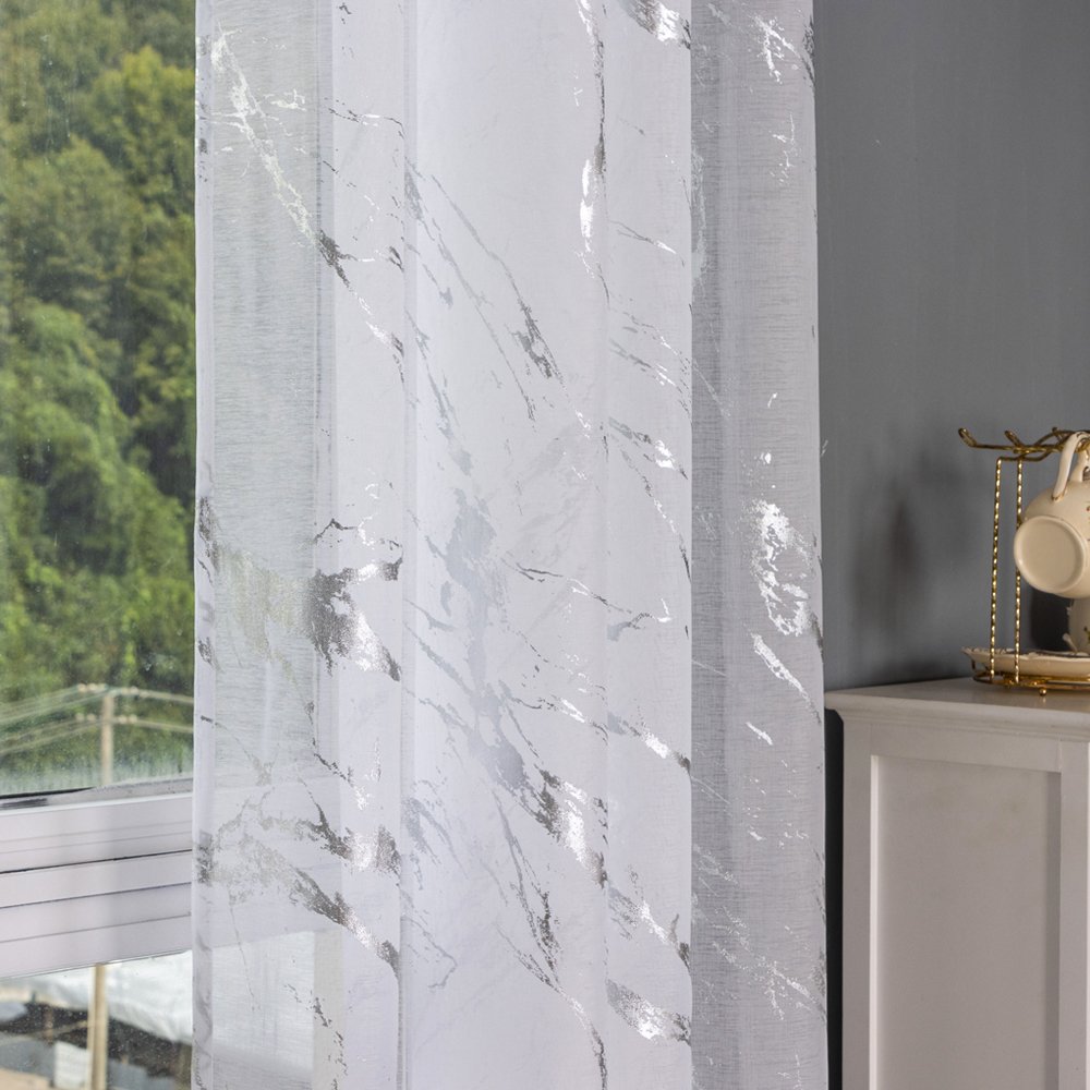 Sheer Curtain Lightning fabric texture view 2