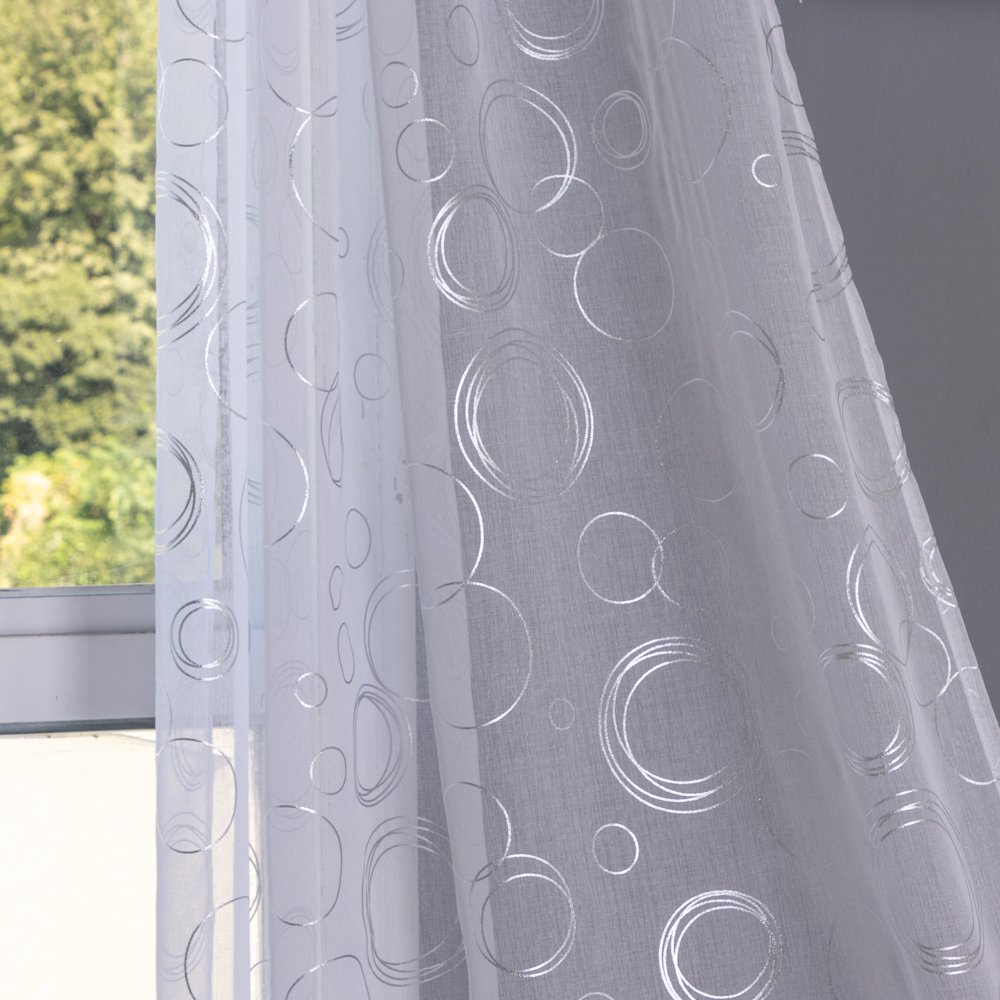 Sheer Curtain Circle Rings fabric texture view 2