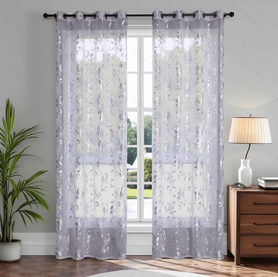 Ready Made curtain fabric supplier in China - Sheer Curtain Leaves