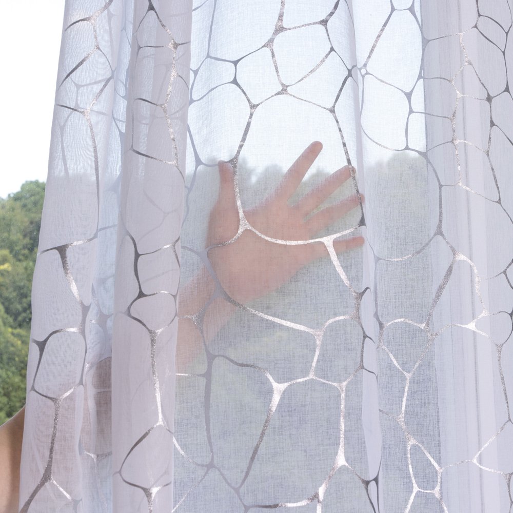 Sheer Curtain Crackle fabric texture view 3