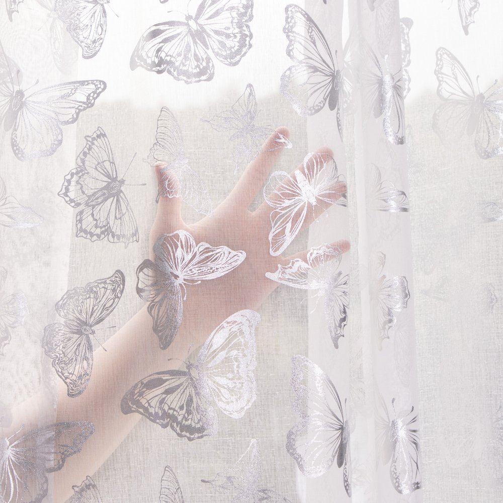 Sheer Curtain Butterfly fabric texture view 4