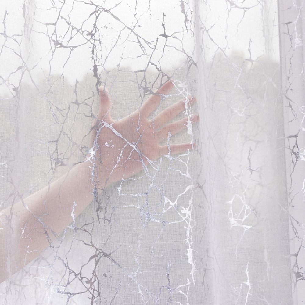 Sheer Curtain Fine Crackle fabric texture view 4