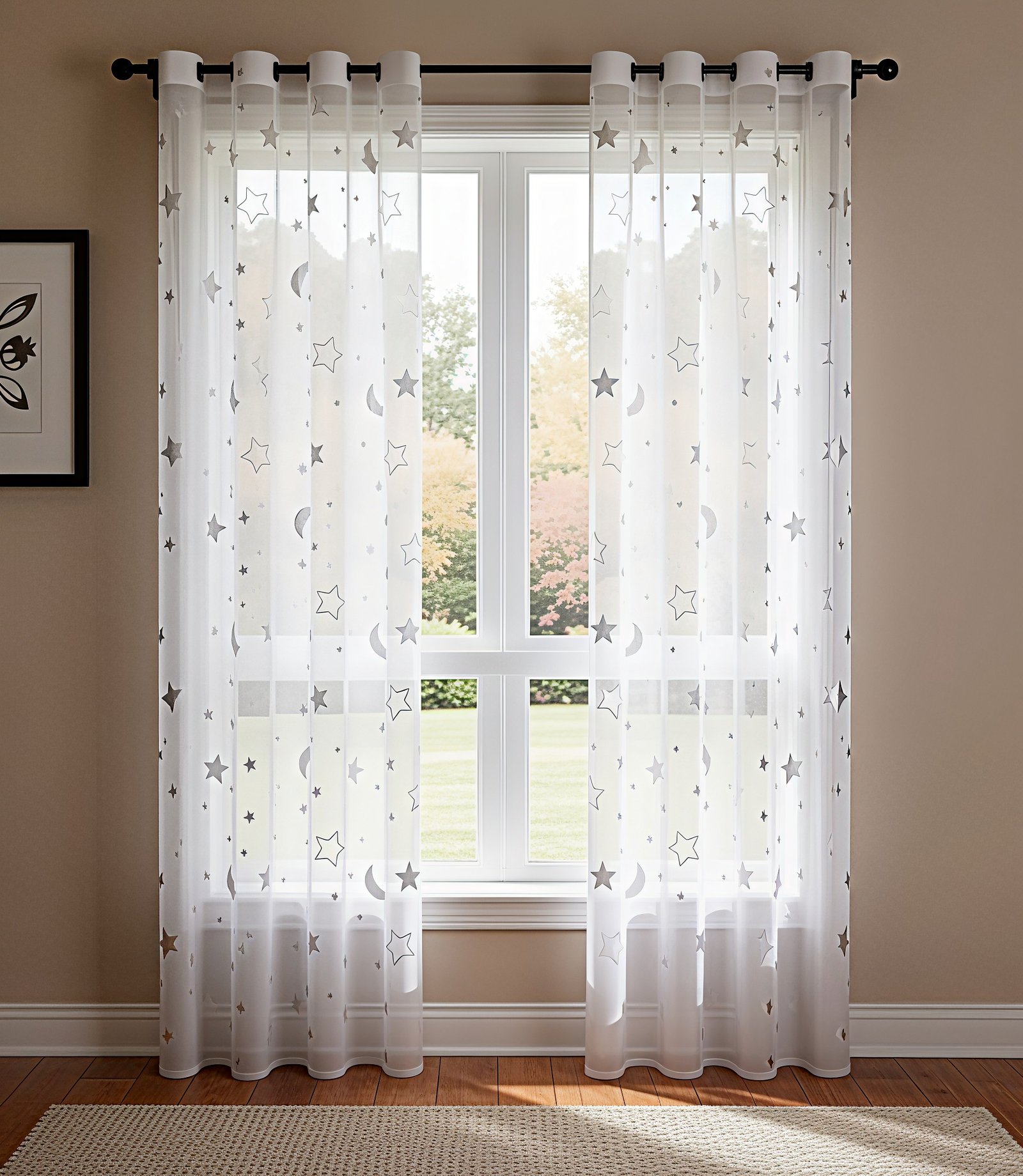 Ready Made curtain fabric supplier in China - Sheer Curtain Stars