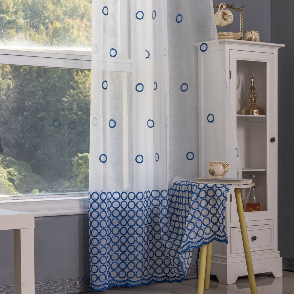 Sheer Curtain Bubbles fabric texture view 2