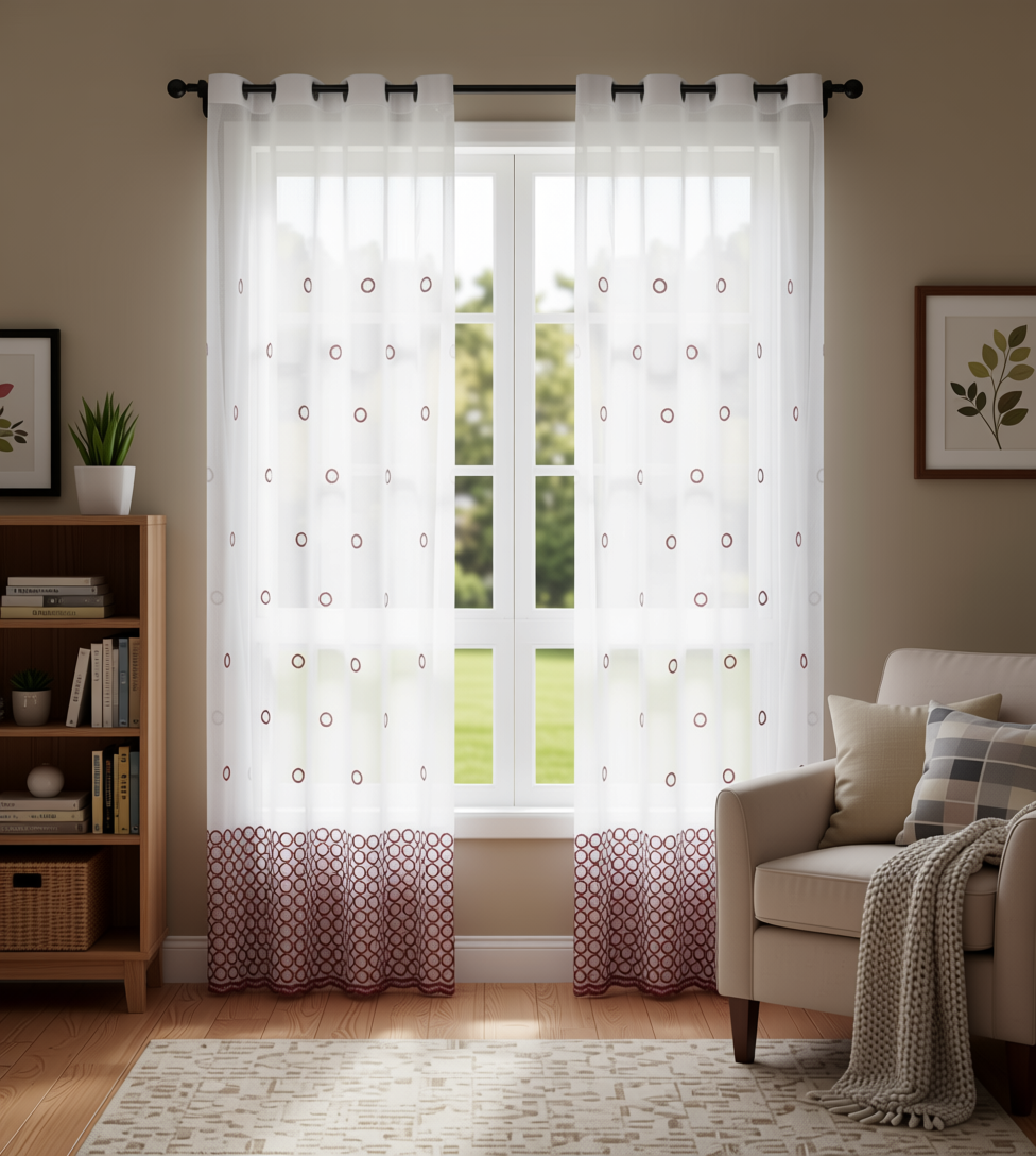 Sheer Curtain Bubbles fabric texture view 3