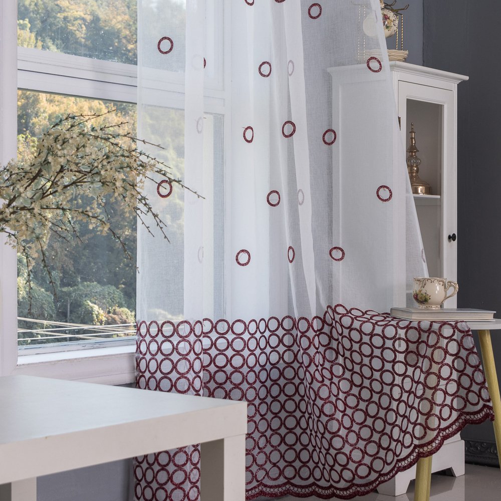 Sheer Curtain Bubbles fabric texture view 4