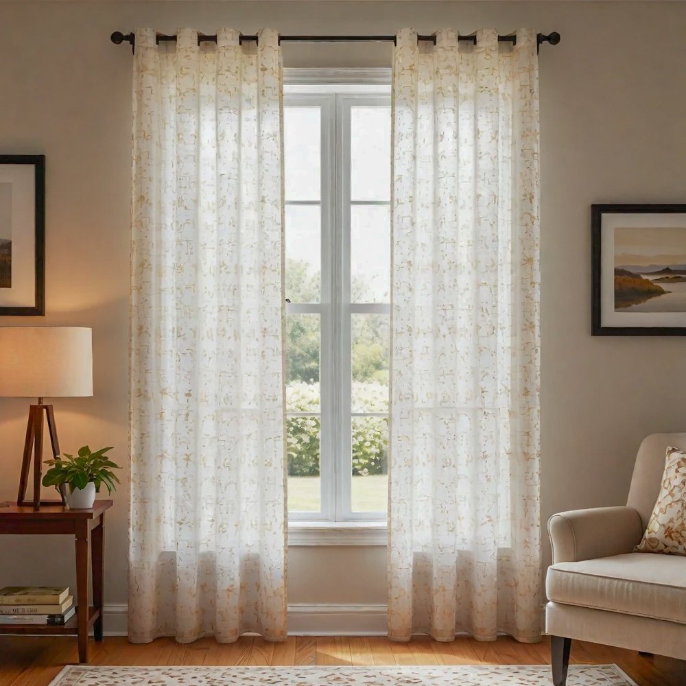 Ready Made curtain fabric supplier in China - Sheer Curtain Y002