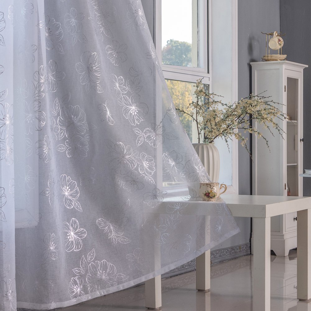 Sheer Curtain Y004 fabric texture view 2