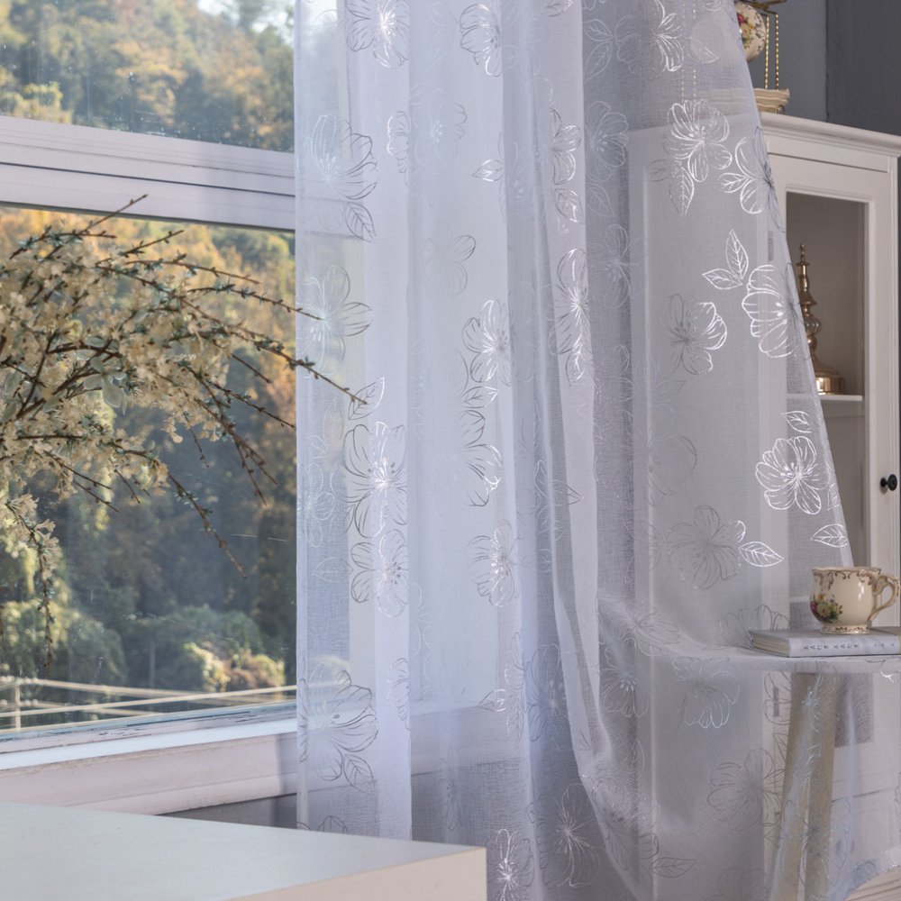 Sheer Curtain Y004 fabric texture view 4
