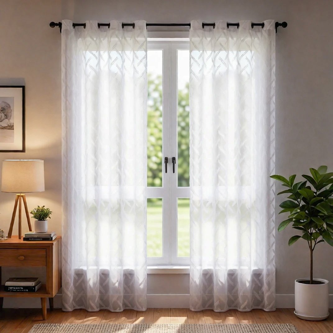 Ready Made curtain fabric supplier in China - Sheer Curtain J001