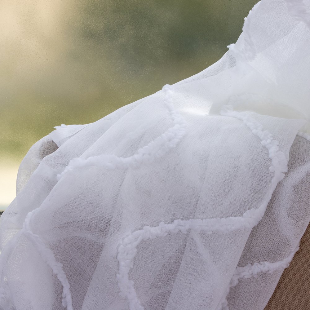 Sheer Curtain J002 fabric texture view 3