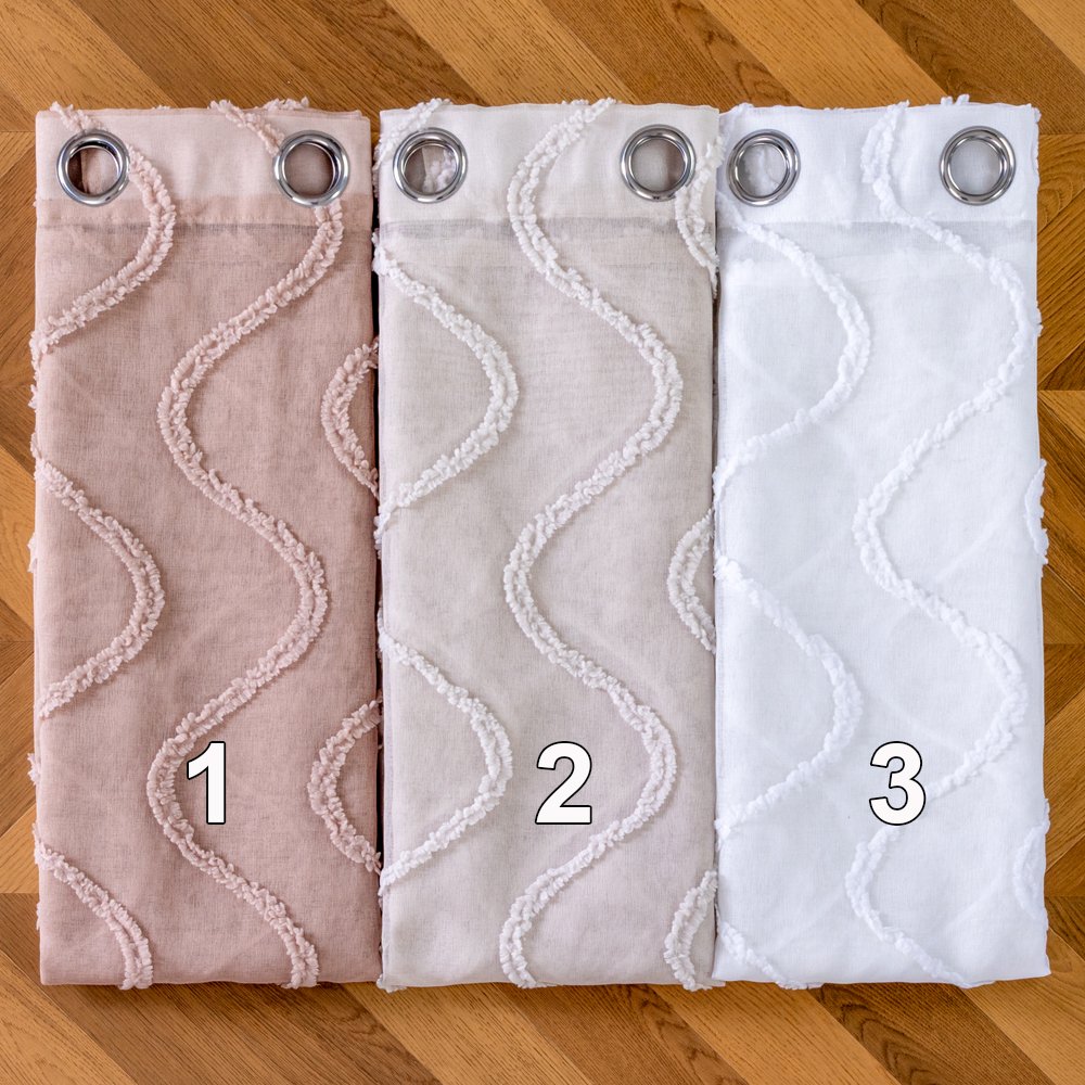 Sheer Curtain J002 fabric texture view 4
