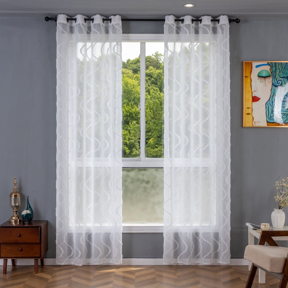 Ready Made curtain fabric supplier in China - Sheer Curtain J002