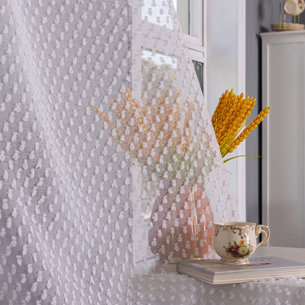 Sheer Curtain J003 fabric texture view 2