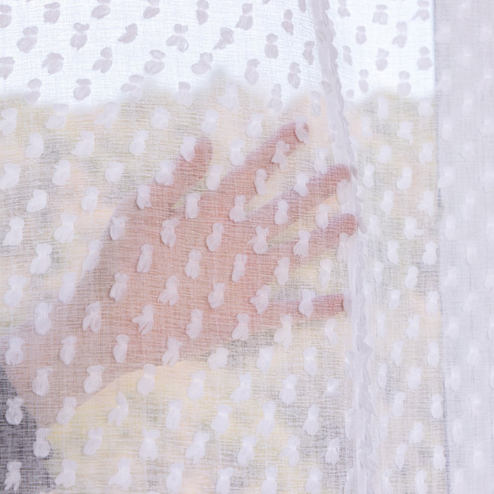 Sheer Curtain J003 fabric texture view 3