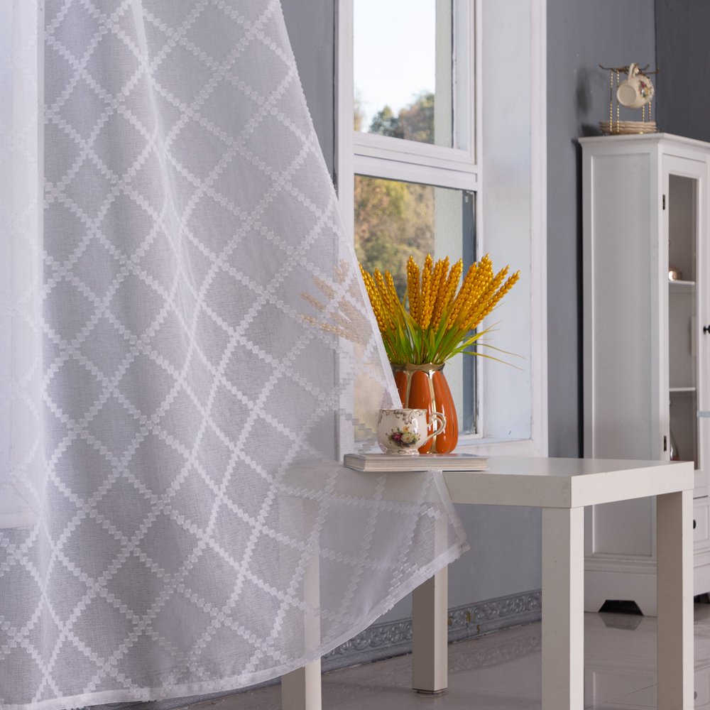 Sheer Curtain J004 fabric texture view 2
