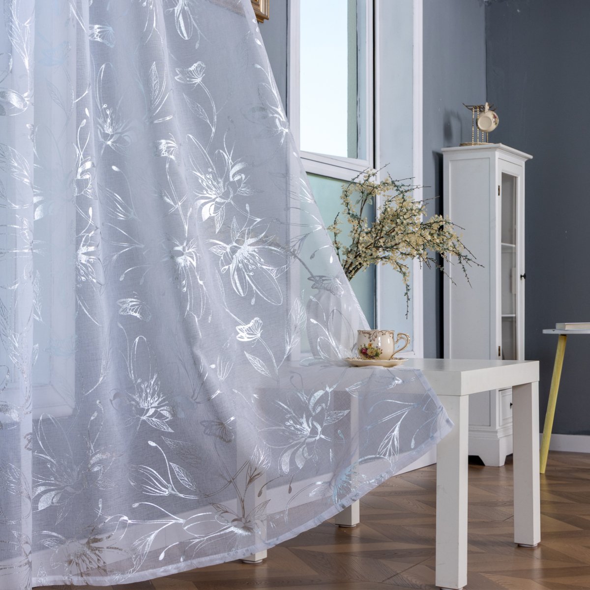 Sheer Curtain Y005 fabric texture view 2