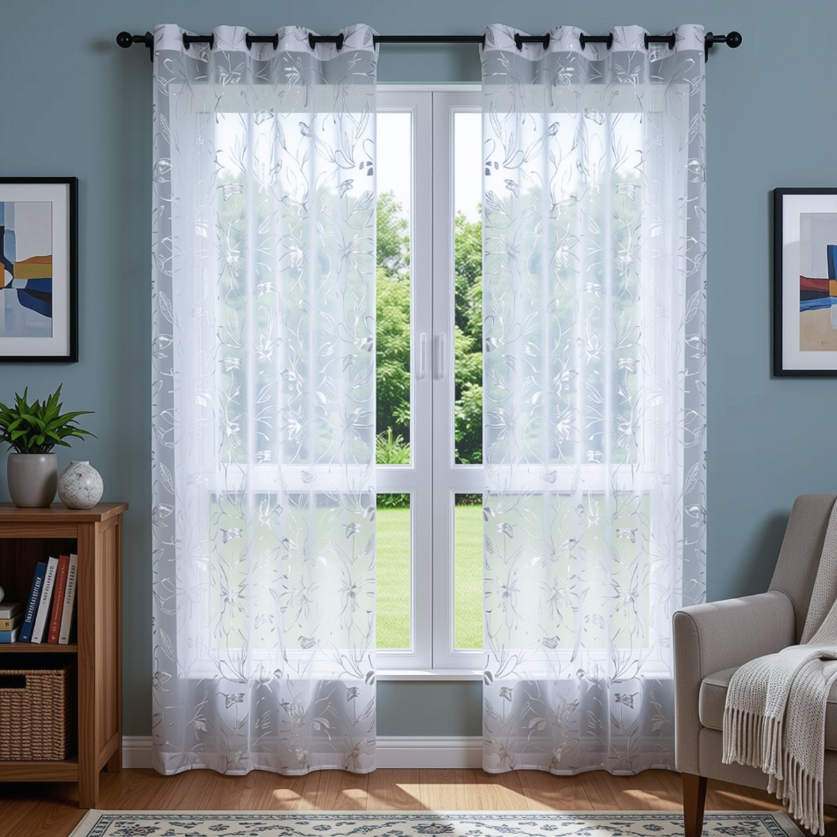 Ready Made curtain fabric supplier in China - Sheer Curtain Y005